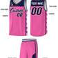 Custom Pink Navy Personalized Star Pattern Sports Uniform Basketball Jersey Limited