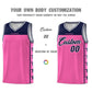 Custom Pink Navy Personalized Star Pattern Sports Uniform Basketball Jersey Limited