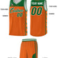 Custom Orange Kelly Green Personalized Star Pattern Sports Uniform Basketball Jersey Limited