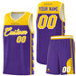 Custom Purple Yellow Personalized Star Pattern Sports Uniform Basketball Jersey