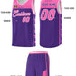 Custom Purple Pink Personalized Star Pattern Sports Uniform Basketball Jersey Limited