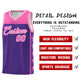 Custom Purple Pink Personalized Star Pattern Sports Uniform Basketball Jersey Limited