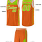 Custom Orange Neon Green Personalized Star Pattern Sports Uniform Basketball Jersey Limited