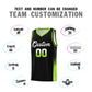 Custom Black White-Neon Green Personalized Two Tone Font Sports Uniform Basketball Jersey Limited