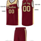 Custom Crimson Khaki Color Block Sports Uniform Basketball Jersey Limited