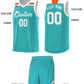 Custom Aqua White-Orange Classic Sports Uniform Basketball Jersey Limited