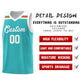 Custom Aqua White-Orange Classic Sports Uniform Basketball Jersey Limited