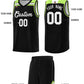 Custom Black White-Neon Green Classic Sports Uniform Basketball Jersey Limited