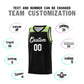 Custom Black White-Neon Green Classic Sports Uniform Basketball Jersey Limited