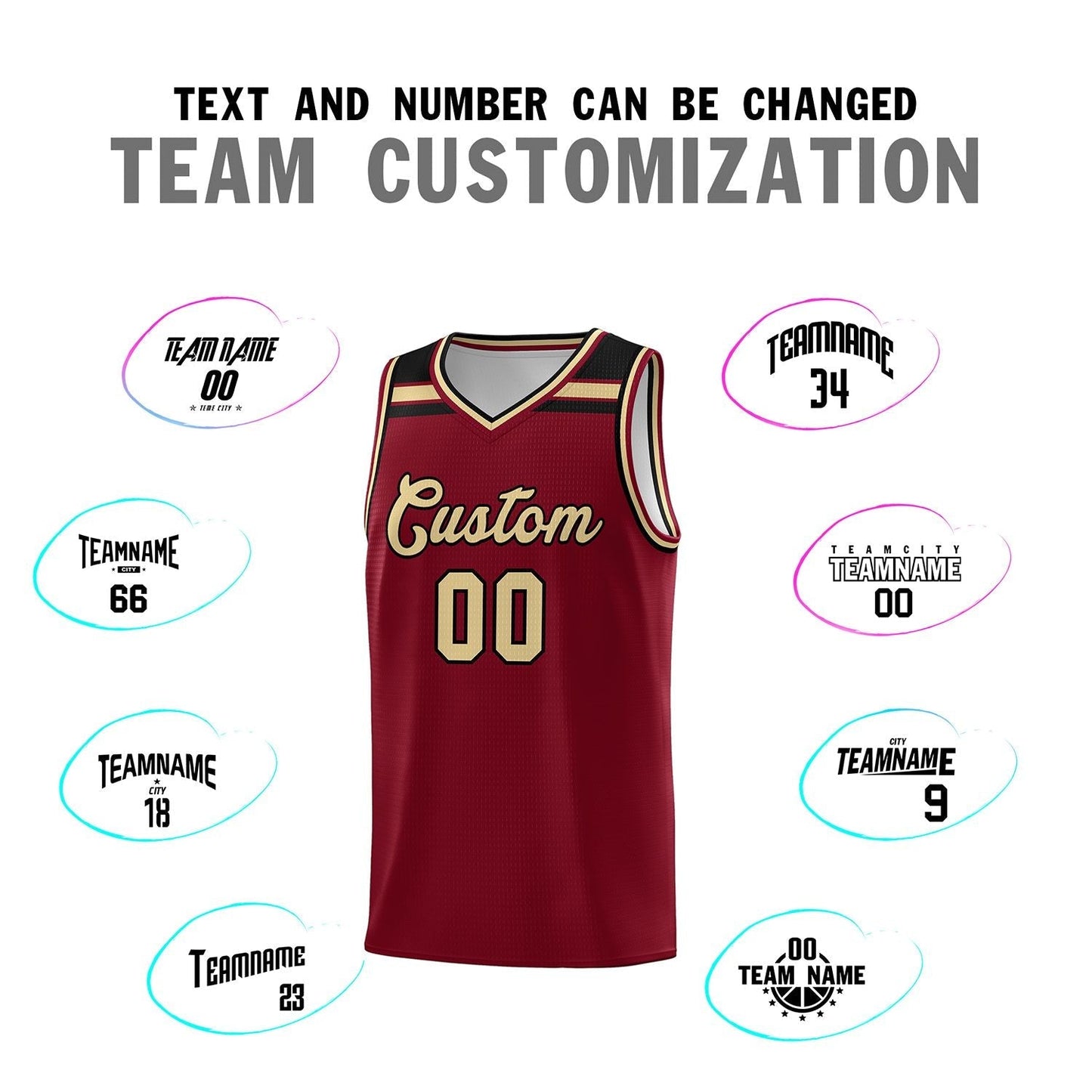 Custom Crimson Khaki-Black Classic Sports Uniform Basketball Jersey Limited