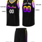 Custom Black Personalized Gradient Font Sports Uniform Basketball Jersey Limited