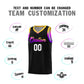 Custom Black Personalized Gradient Font Sports Uniform Basketball Jersey Limited
