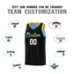 Custom Black Personalized Gradient Font Sports Uniform Basketball Jersey Limited