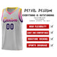Custom Gray Personalized Gradient Font Sports Uniform Basketball Jersey Limited