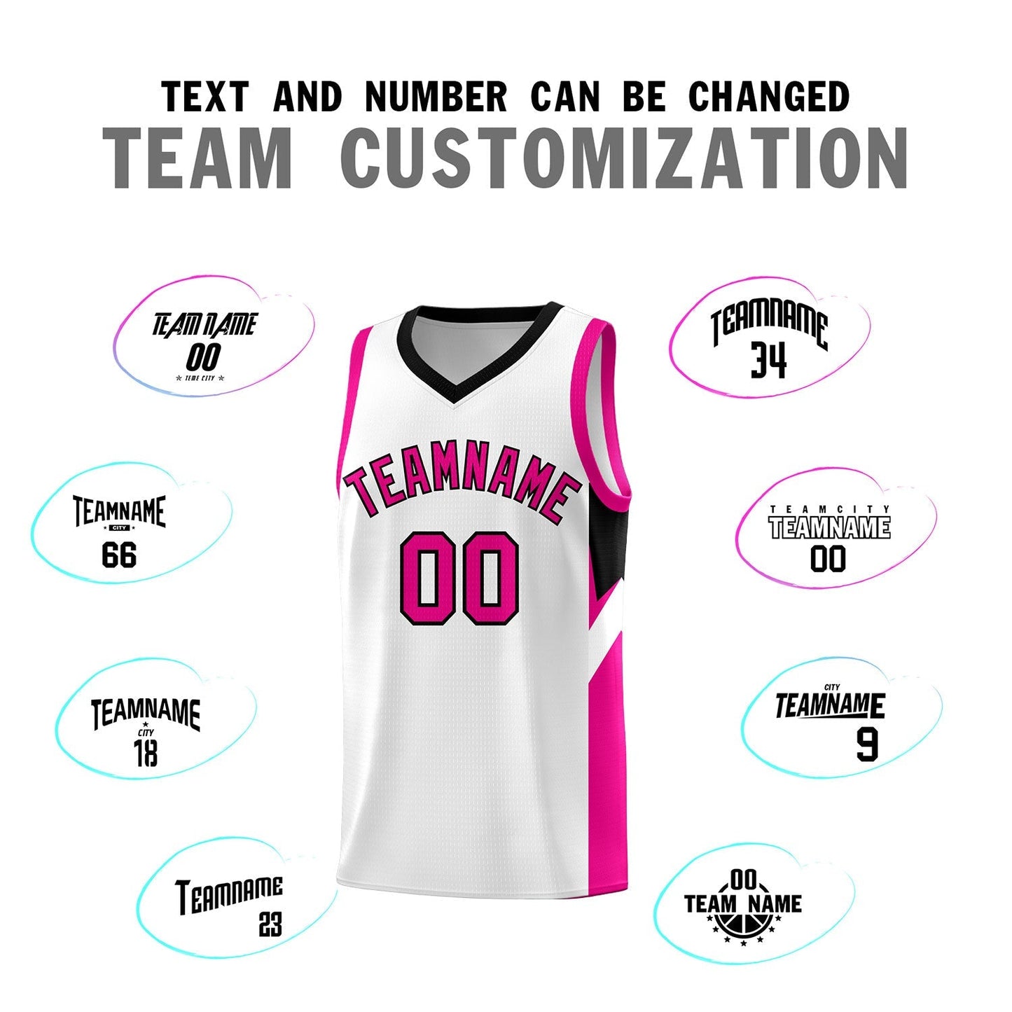 Custom White Black Side Design Sets Sports Uniform Basketball Jersey Limited