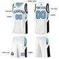 Custom White Light Blue Side Design Sets Sports Uniform Basketball Jersey Limited