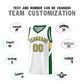 Custom White Green Side Design Sets Sports Uniform Basketball Jersey Limited