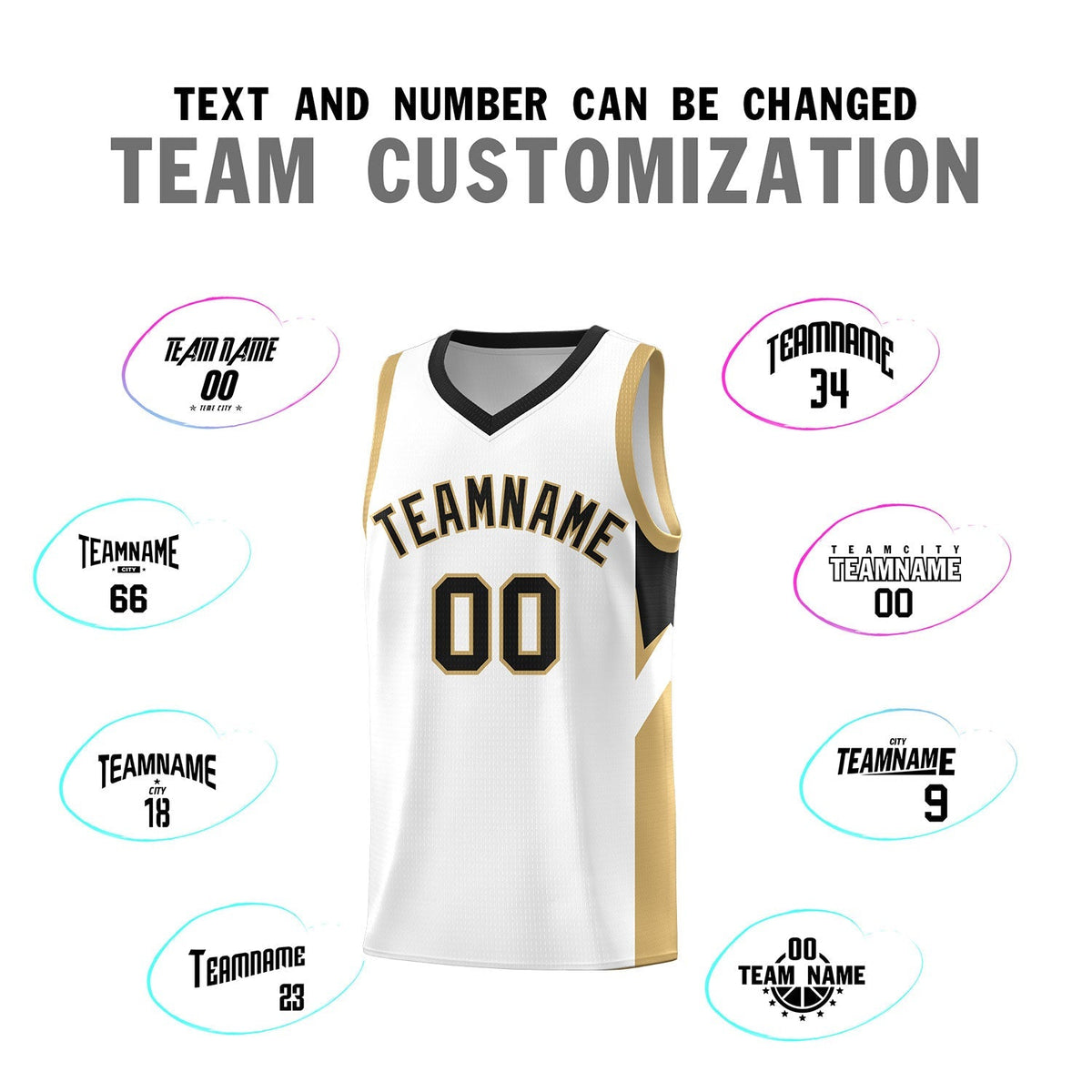 Custom White Black Side Design Sets Sports Uniform Basketball Jersey Limited