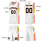 Custom White Orange Side Design Sets Sports Uniform Basketball Jersey Limited
