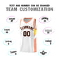 Custom White Orange Side Design Sets Sports Uniform Basketball Jersey Limited