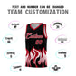 Custom Black Red Hem Flame Pattern Fashion Sports Uniform Basketball jersey Limited