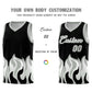 Custom Black Gray Hem Flame Pattern Fashion Sports Uniform Basketball jersey Limited