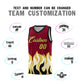 Custom Crimson Old Gold Hem Flame Pattern Fashion Sports Uniform Basketball jersey Limited