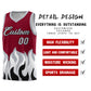 Custom Crimson Gray Hem Flame Pattern Fashion Sports Uniform Basketball jersey Limited