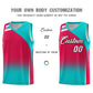 Custom Red Aqua Gradient Fashion Sets Sports Uniform Basketball Jersey Limited