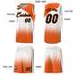 Custom White Orange Gradient Fashion Sets Sports Uniform Basketball Jersey Limited