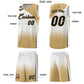 Custom White Old Gold Gradient Fashion Sets Sports Uniform Basketball Jersey Limited