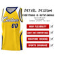 Custom Gold White and Navy Color Block Sports Uniform Basketball Jersey Limited