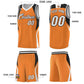 Custom Gold Orange Black and White Color Block Sports Uniform Basketball Jersey Limited