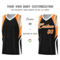 Custom Black Gold Orange and White Color Block Sports Uniform Basketball Jersey Limited