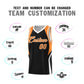 Custom Black Gold Orange and White Color Block Sports Uniform Basketball Jersey Limited
