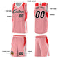 Custom Light Pink Red and White Color Block Sports Uniform Basketball Jersey Limited
