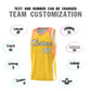 Custom Gold Orange and White Color Block Sports Uniform Basketball Jersey Limited