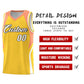 Custom Gold Orange and White Color Block Sports Uniform Basketball Jersey Limited
