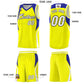 Custom Gold Royal and White Color Block Sports Uniform Basketball Jersey Limited