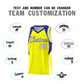Custom Gold Royal and White Color Block Sports Uniform Basketball Jersey Limited