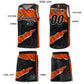 Custom Black Orange-Black Tear Graffiti Pattern Sports Uniform Basketball Jersey Limited