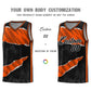 Custom Black Orange-Black Tear Graffiti Pattern Sports Uniform Basketball Jersey Limited
