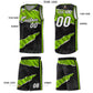 Custom Black Neon Green-Black Tear Graffiti Pattern Sports Uniform Basketball Jersey Limited