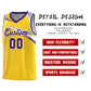 Custom Gold Purple-White Chest Color Block Sports Uniform Basketball Jersey Limited