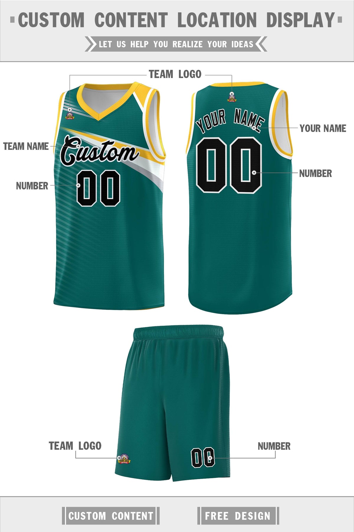 Custom Aqua Navy Chest Color Block Sports Uniform Basketball Jersey Limited