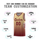 Custom Khaki Crimson-Khaki Flame Gradient Fashion Sports Uniform Basketball Jersey Limited