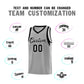 Custom Gray Black-White Sleeve Color Blocking Classic Sets Sports Uniform Basketball Jersey Limited