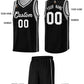 Custom Black White-Gray Sleeve Color Blocking Classic Sets Sports Uniform Basketball Jersey Limited