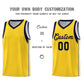 Custom Gold Navy Sleeve Color Blocking Classic Sets Sports Uniform Basketball Jersey Limited