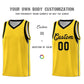 Custom Gold Black Sleeve Color Blocking Classic Sets Sports Uniform Basketball Jersey Limited